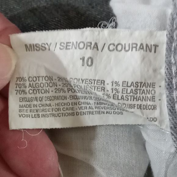 Code Bleu jeans women's size 10 gray Maya straight distress / - Picture 11 of 12